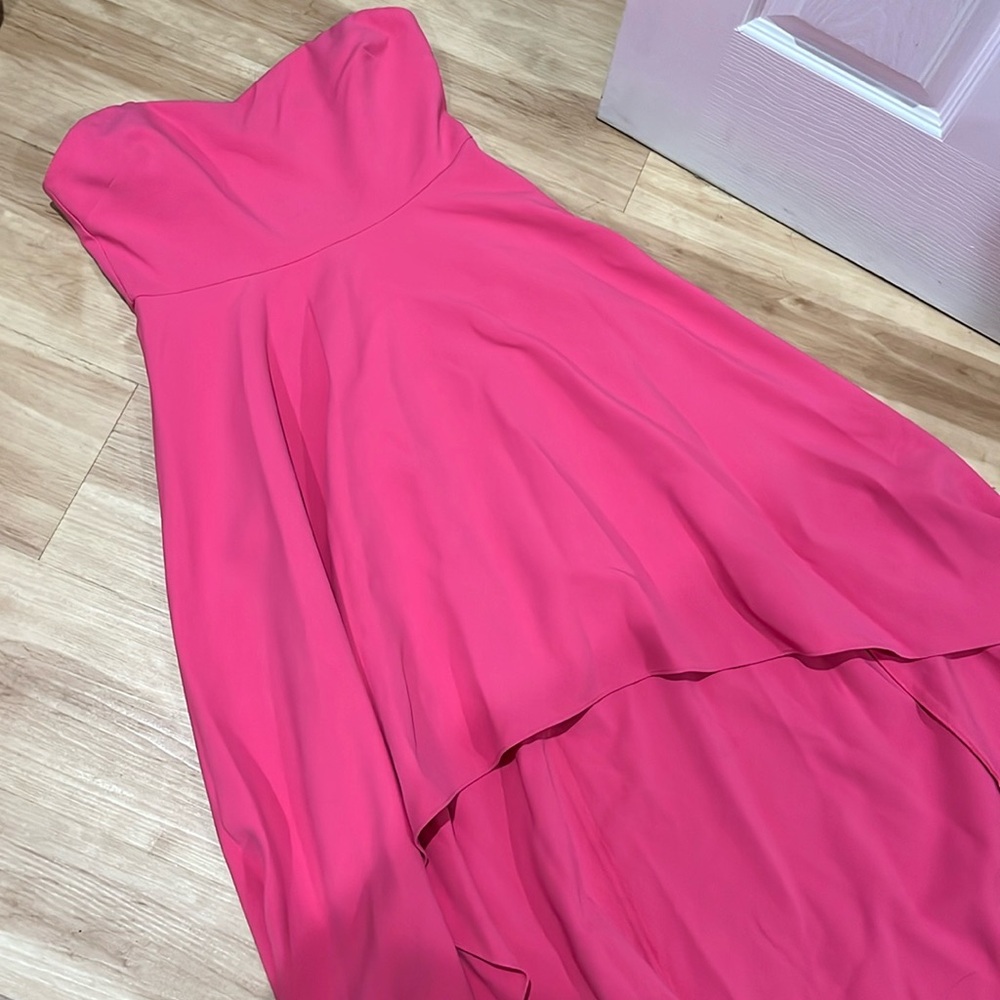 Women’s Likely Lovelle Strapless High-Low Dress in Pink Flambé, Size 10